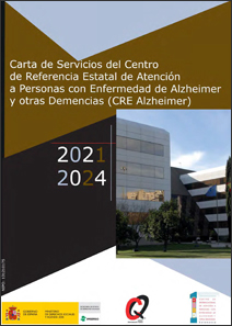 Portada de la carta de servicios 2021-2023 del Cre Alzheimer