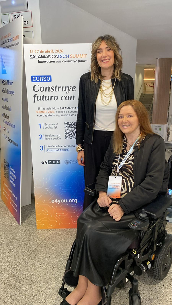 Isabel Campo, directora gerente del CREA, junto a Emma Lourenço, directora del CRMF, en la inaguración de Salamanca Tech Summit 2026.